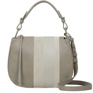 All Saints Taupe Grey Casey Lea Hobo Shoulder Bag